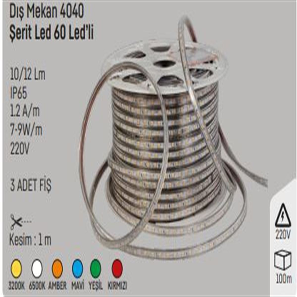 4040 12V ŞERİT LED 4000K 1